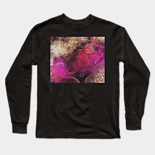 Abstract ink and gold foil Long Sleeve T-Shirt